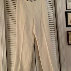 Dana Buchman Cream Straight Leg Pants for Casual Outings